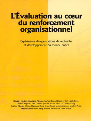 cover image of L'évaluation au coeur du renforcement organisationelle